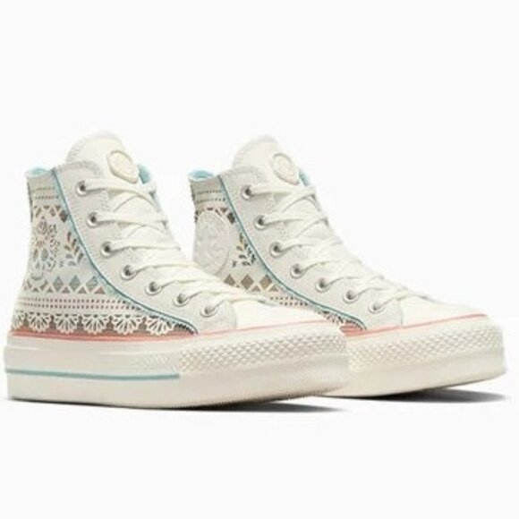 CONVERSE Day Of The Dead Chuck Taylor All Star Lift Women's Hi Top Sneaker, 10.5 - Picture 3 of 10